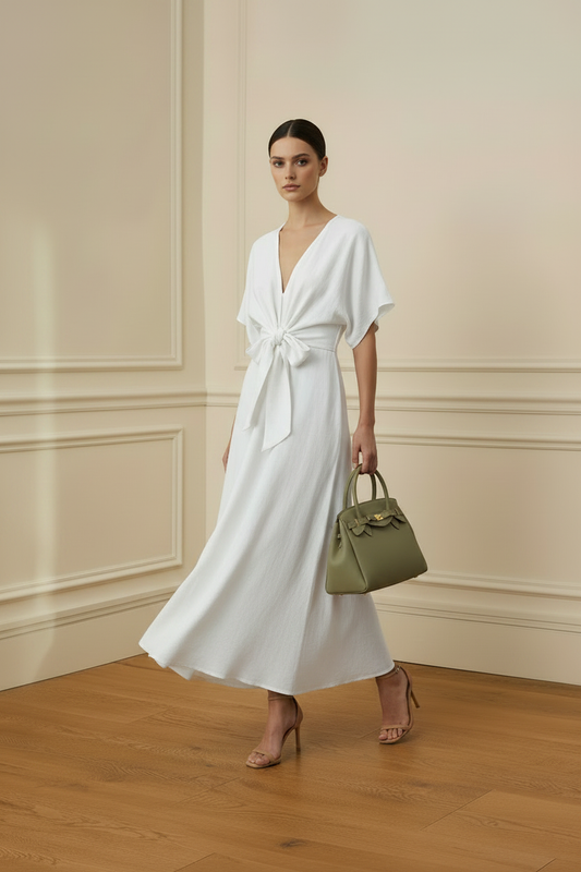 Vestido blanco - caminando