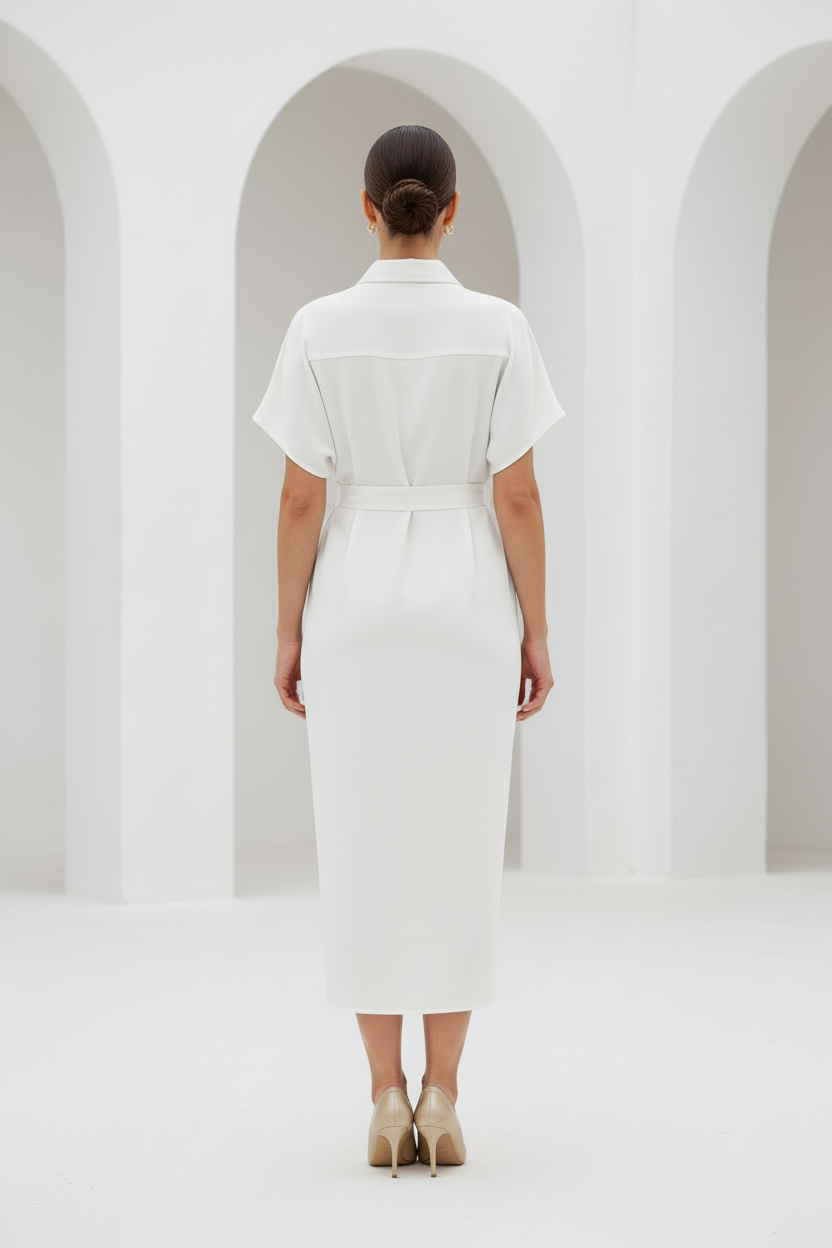Vestido blanco - vista espalda