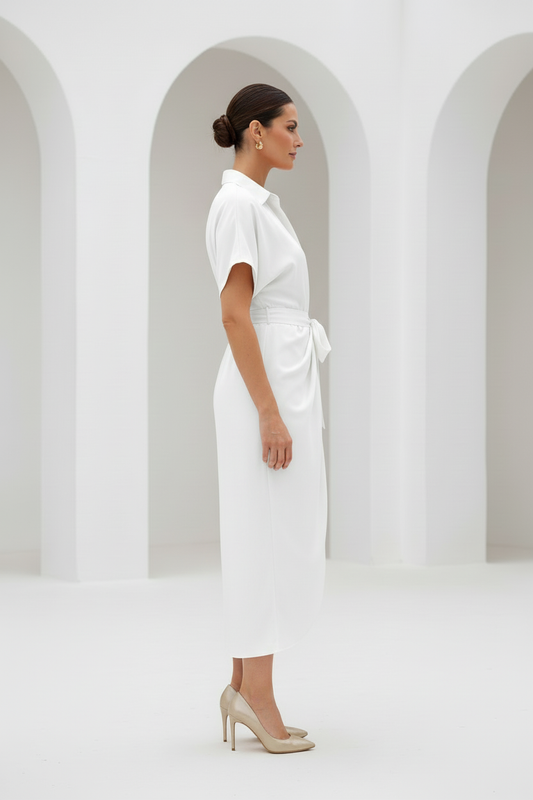 Vestido blanco - vista lateral