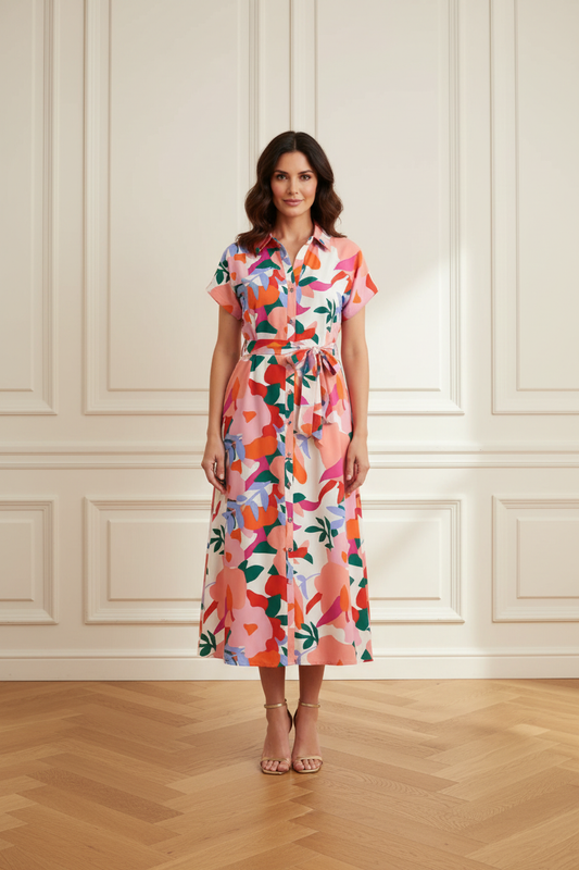 Vestido camisero floral Matisse frontal