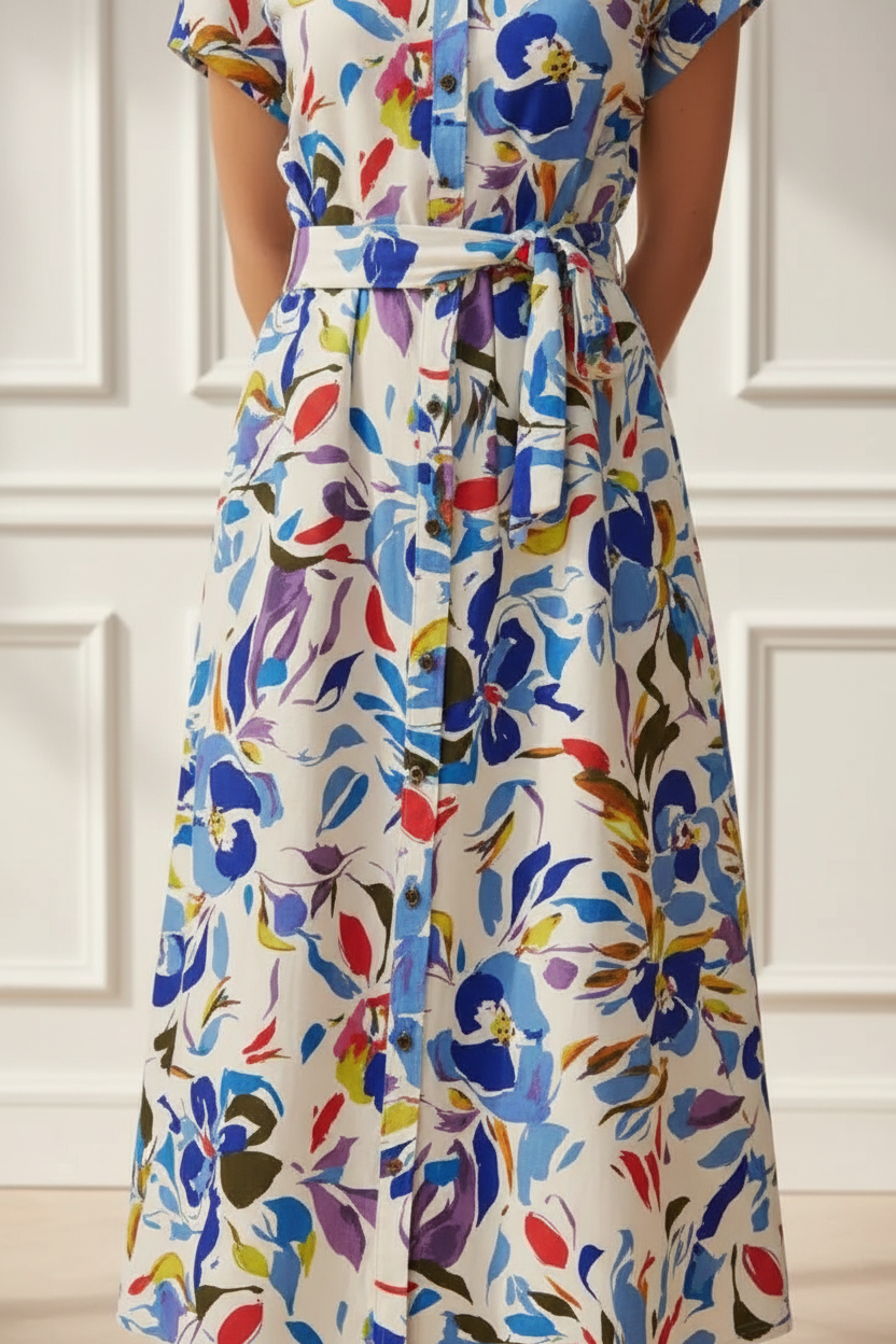 Vestido floral - detalle cintura