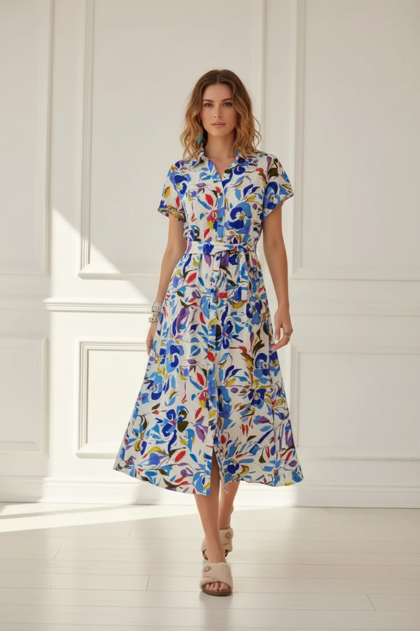 Vestido floral - en movimiento