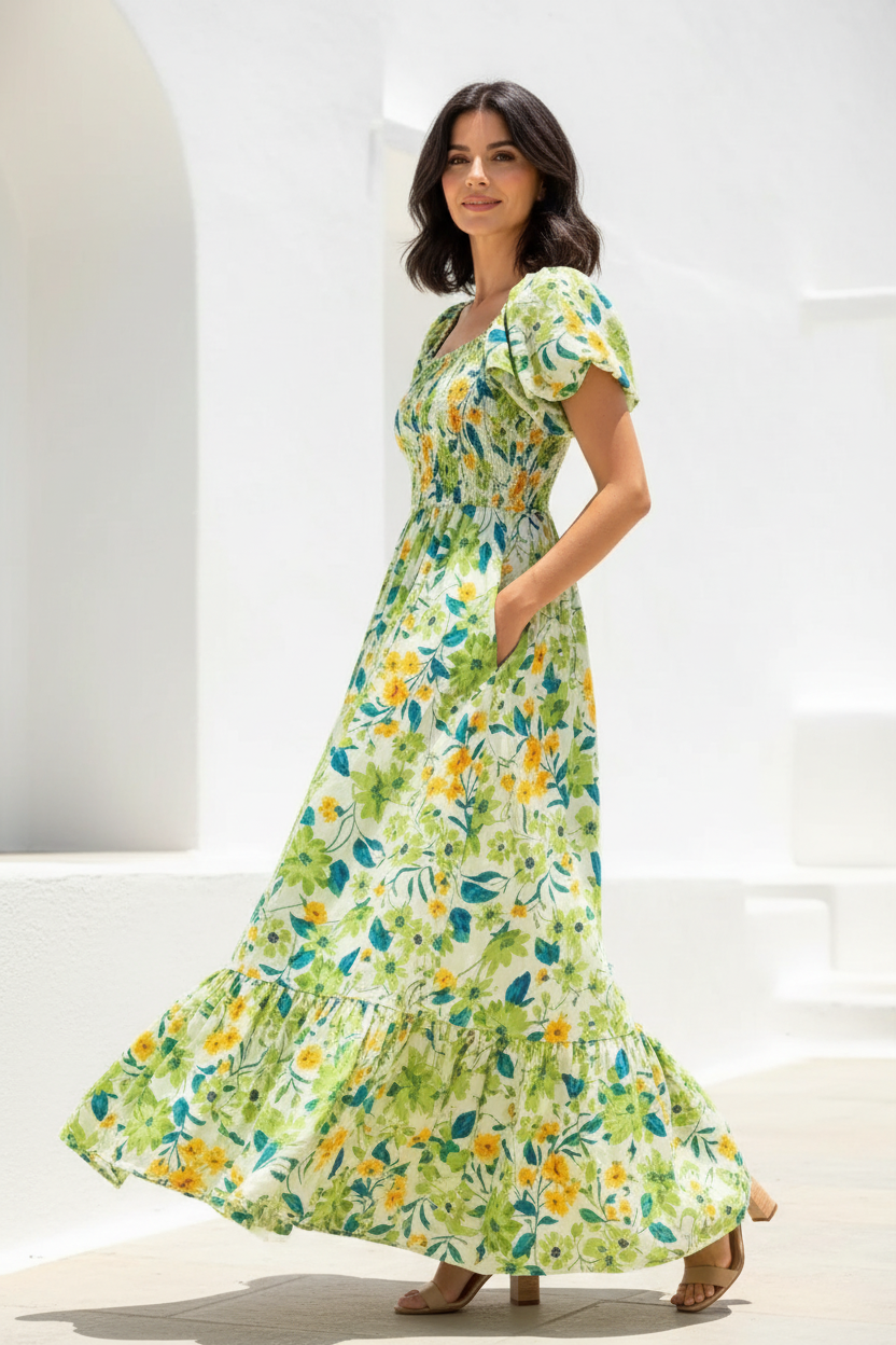 Vestido floral - lateral