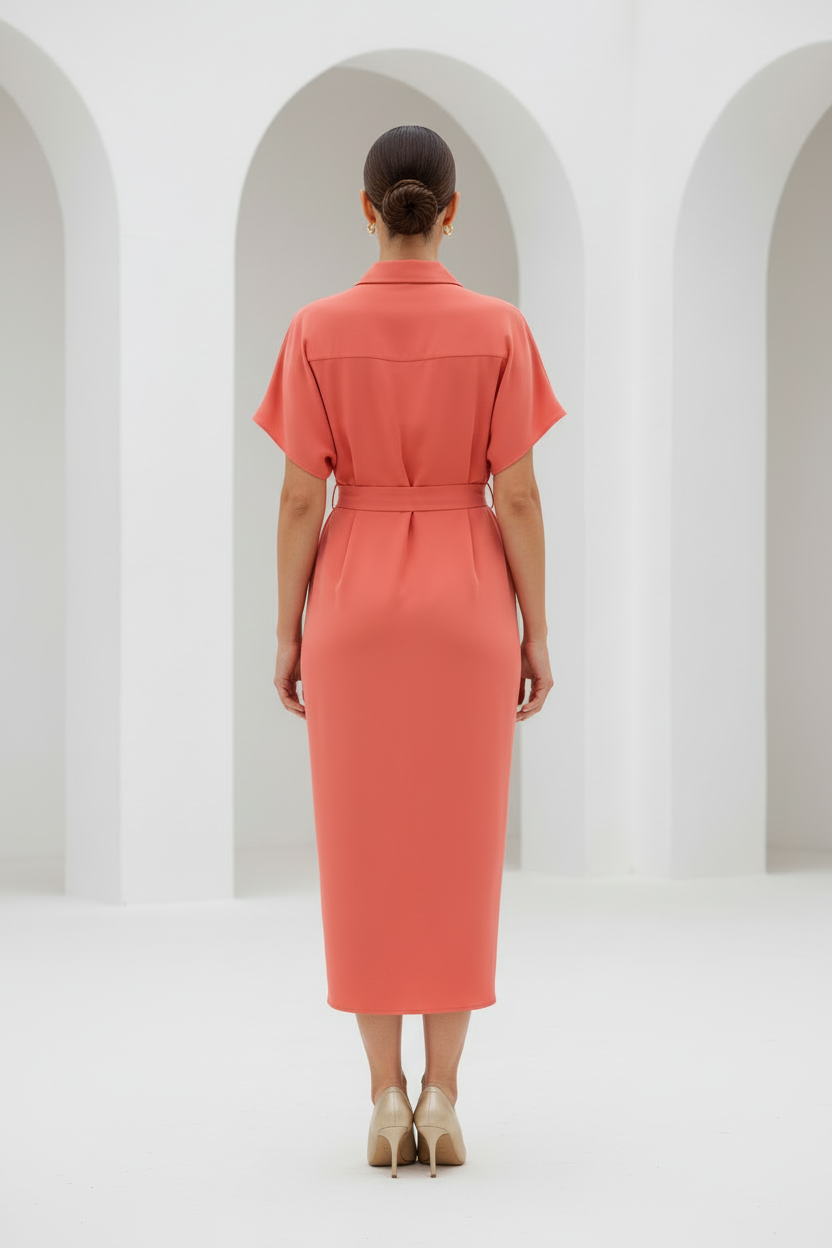 Vestido Fresh Salmon - vista espalda
