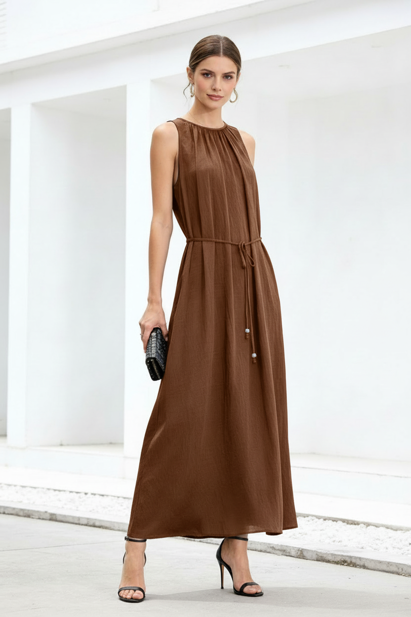 Vestido KM301 tabaco