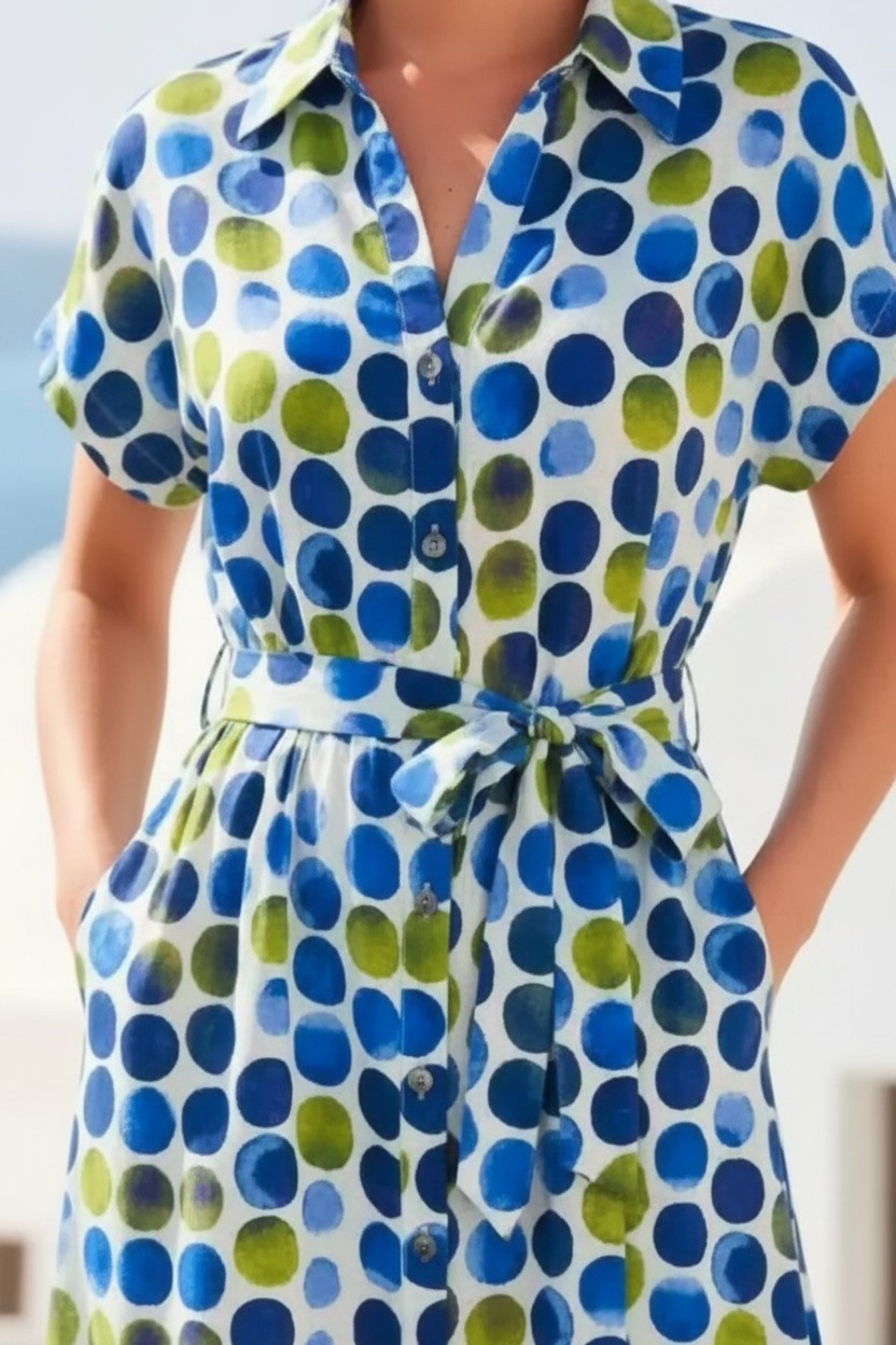 Vestido lunares detalle