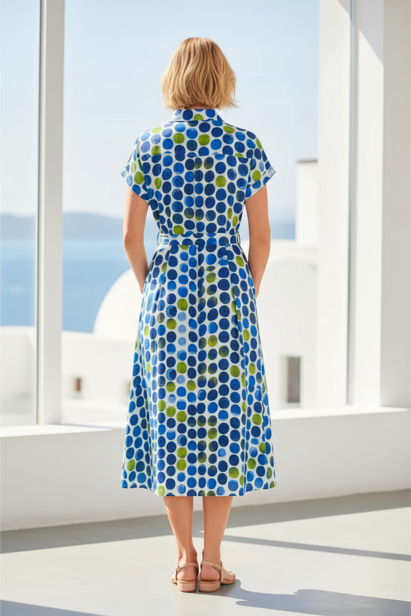 Vestido lunares espalda