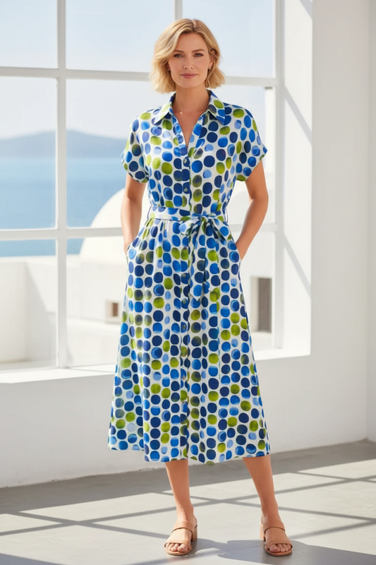 Vestido lunares frontal