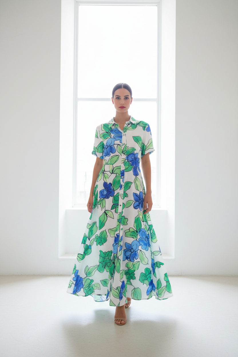 Vestido maxi floral