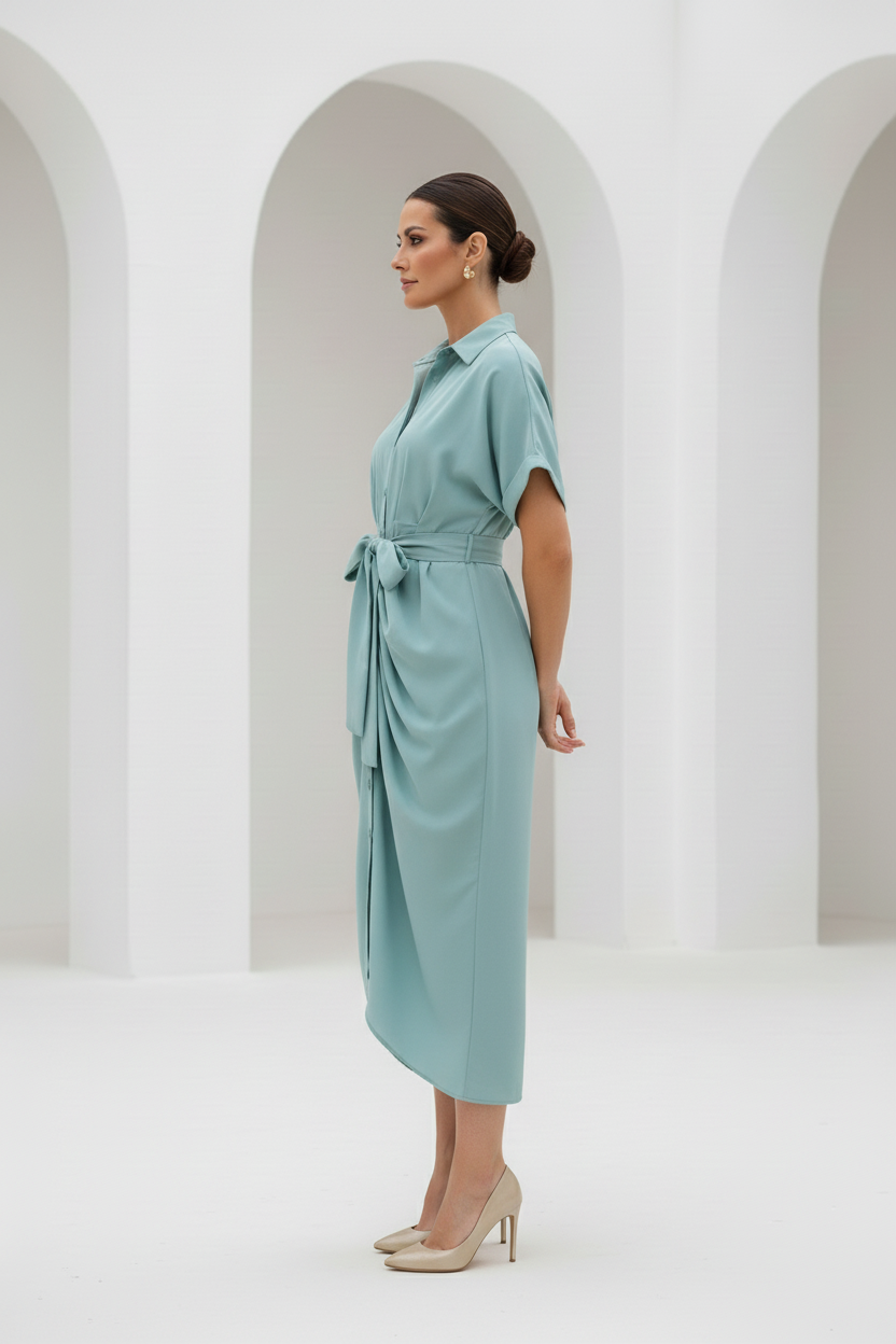 Vestido mint - vista lateral