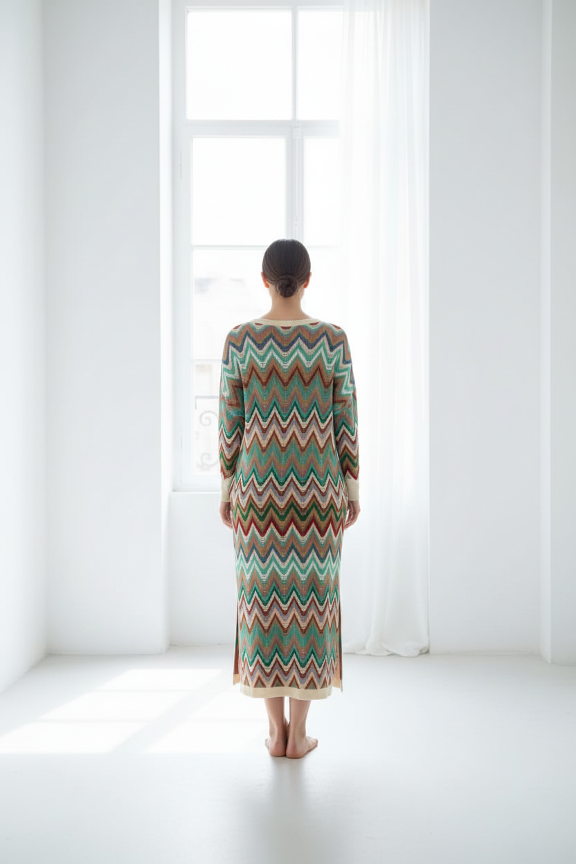 Vestido Missoni crudo - espalda holgada