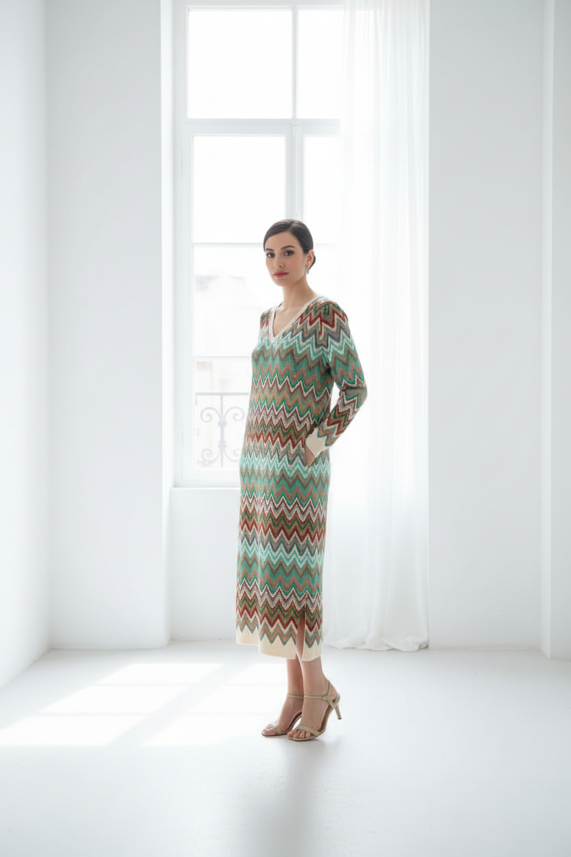 Vestido Missoni crudo - lateral