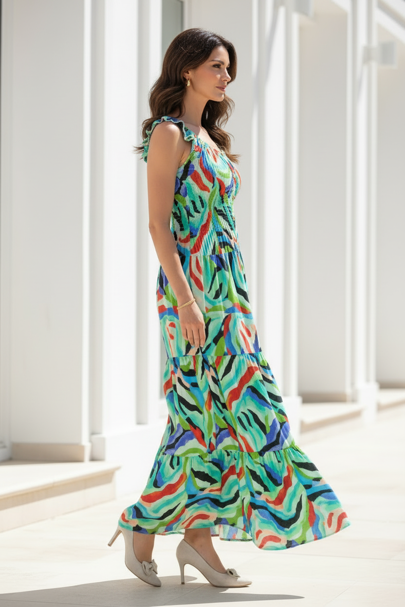 Vestido multicolor - lateral