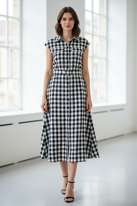 Vestido negro diseño correcto