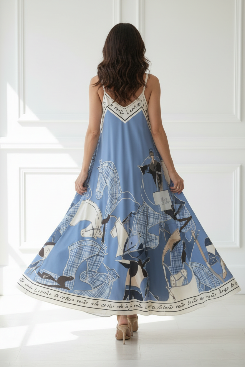 Vestido scarf vintage vista trasera