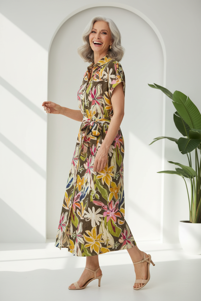 Vestido tropical 3/4