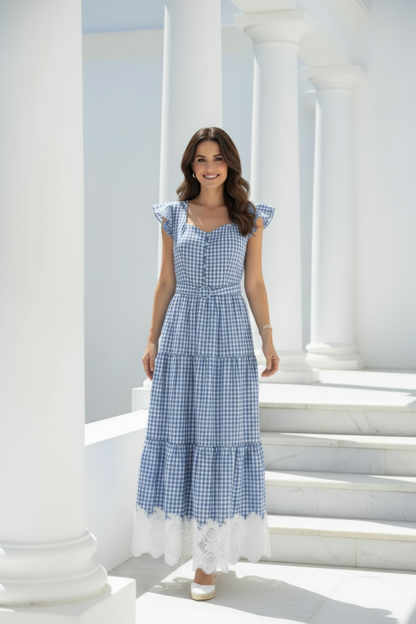 Vestido vichy azul - corregido