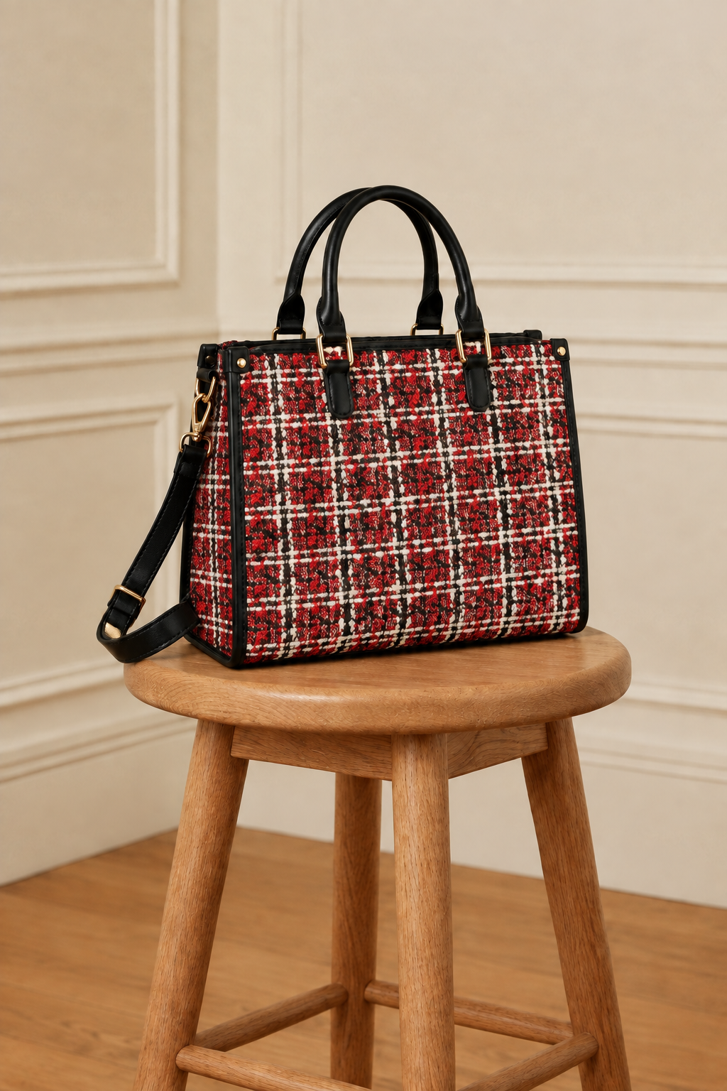 Vista cercana con lateral de tweed