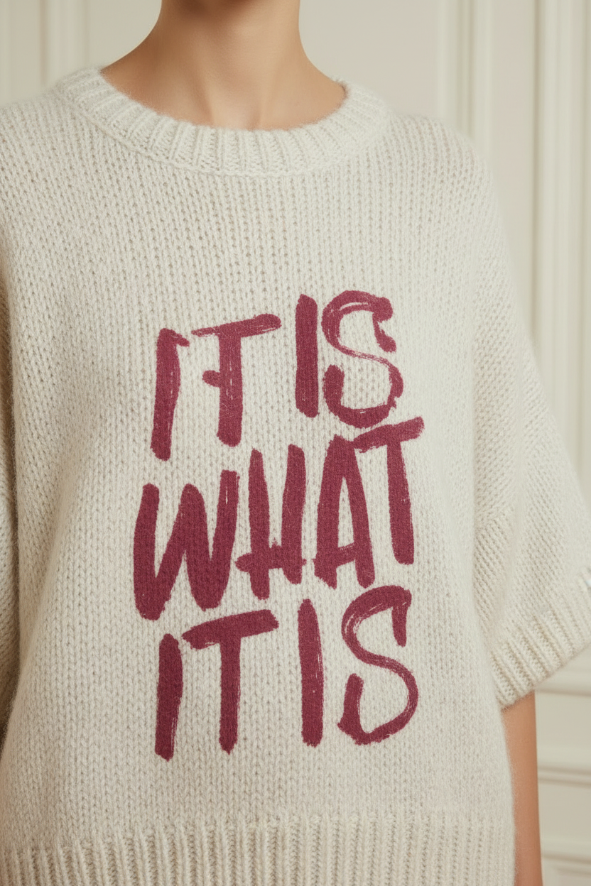 Zoom jersey knit "It Is What It Is"