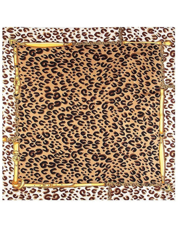 Pañuelo de seda animal print camel muestrarios tienda de ropa de mujer y accesorios de moda de mujer