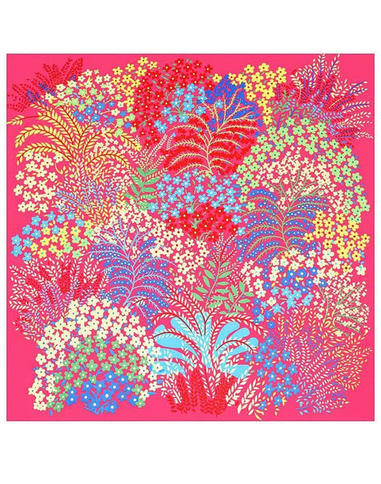 Pañuelo de seda flores de colores muestrarios tienda de ropa de mujer y accesorios de moda de mujer 