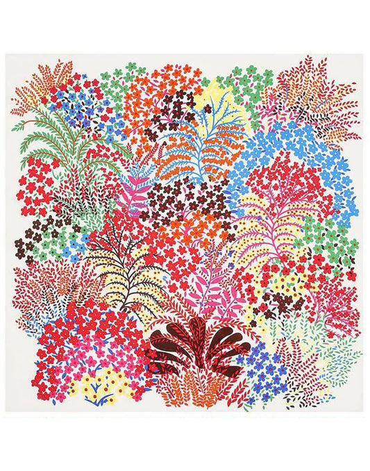 Pañuelo de seda flores de colores muestrarios tienda de ropa de mujer y accesorios de moda de mujer 